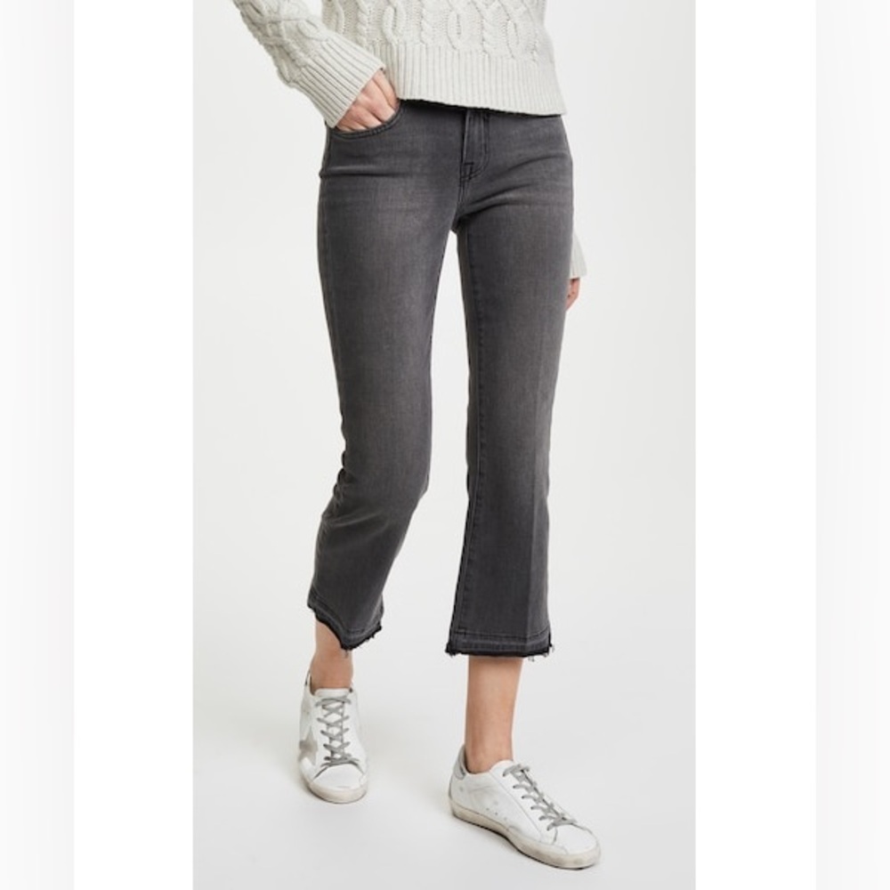 L'AGENCE Serena Crop Baby Flare in Vintage Grey Size 28